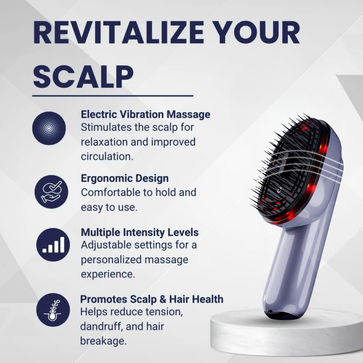 The LeStrova: Red Light Therapy Electric Massage Comb